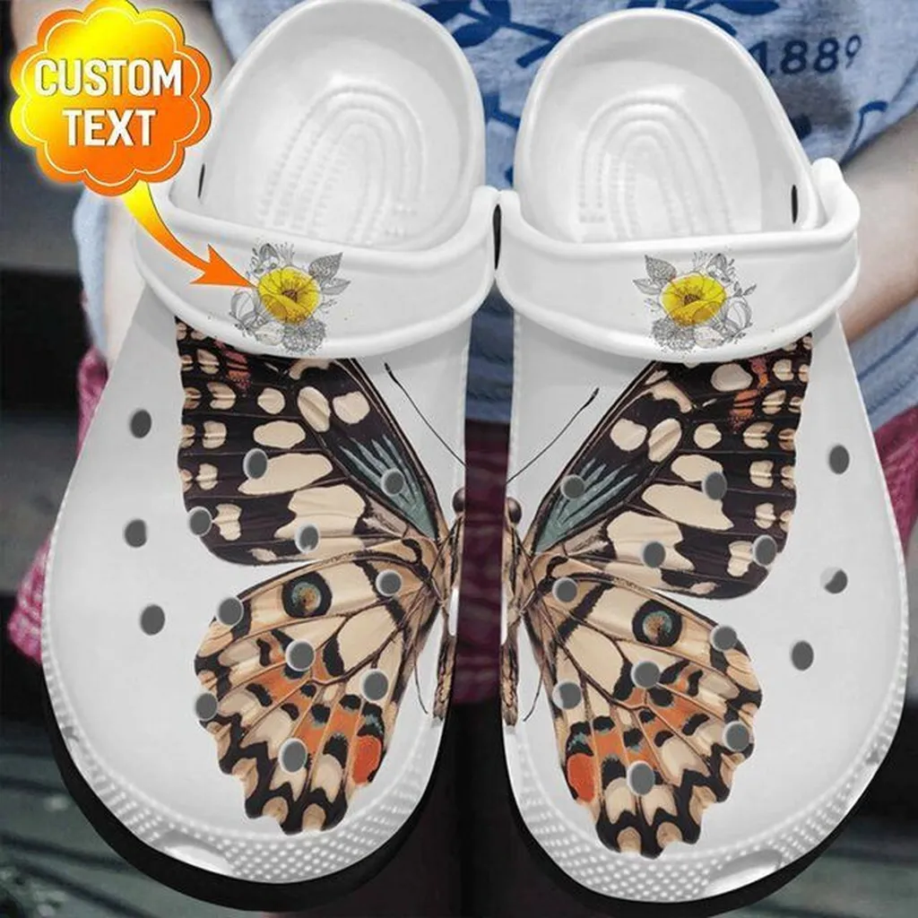 Butterfly Personalized 102 Gift For Lover Rubber Crocs Clog