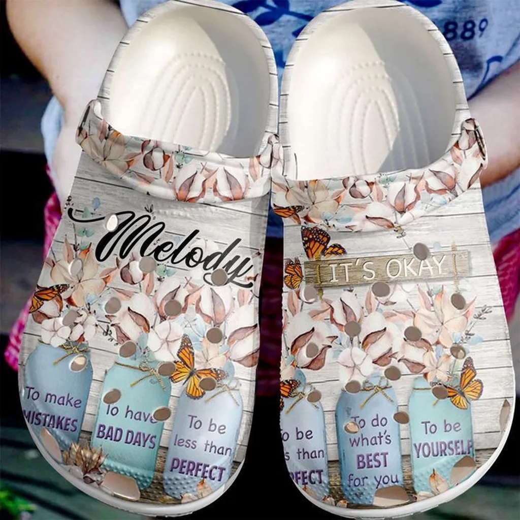 Butterfly Personalized ItS Okay Crocs Clog