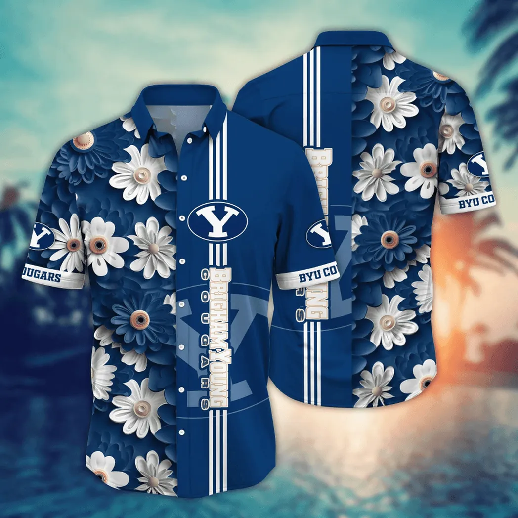 BYU Cougars, Style Hot Trending Summer NCAA Flower Aloha Hawaiian Shirt, Summer Football Shirts VPHWA2451155160