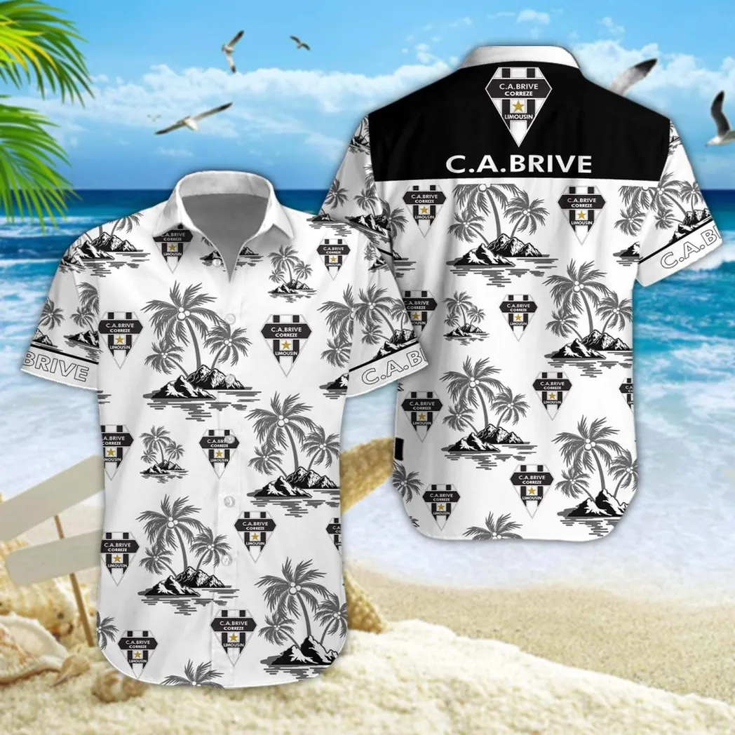 CA Brive Hawaiian Shirt Style Classic Oversized Hawaiian, Unisex Hawaiian Shirt