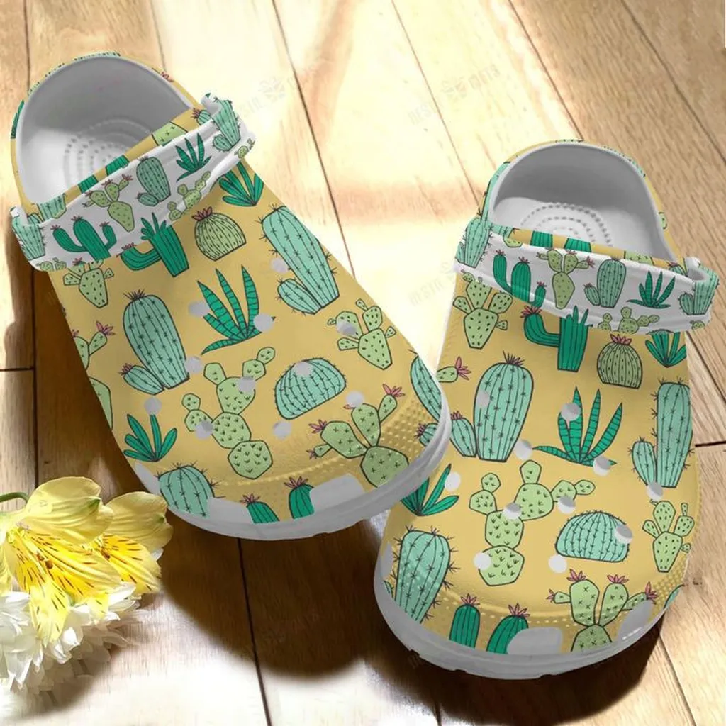 Cactus 6 Colors Crocs, Personalized Crocs Classic Clogs