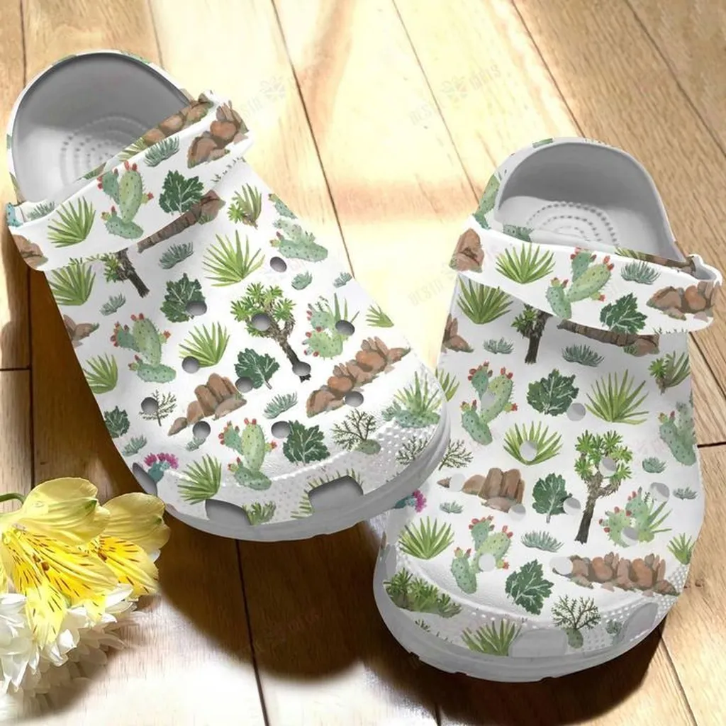 Cactus Art Crocs Classic Clogs