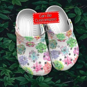 Cactus Garden Boho Vintage Crocs