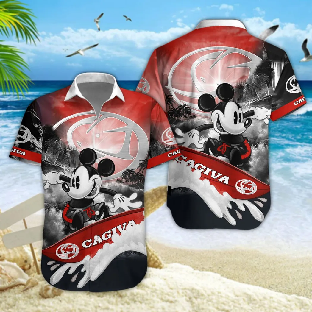 Cagiva Hawaiian Shirt Style Classic Oversized Hawaiian