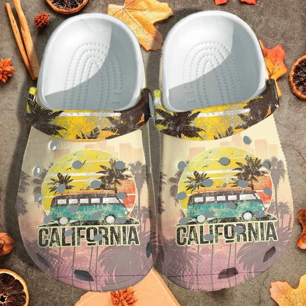 California Beach Summer Crocs Classic Clogs