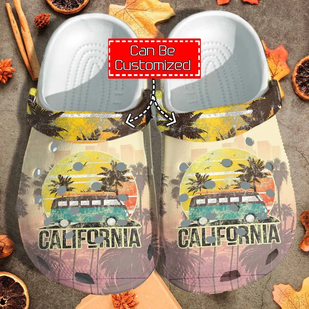 California Beach Summer Vintage Crocs Clog