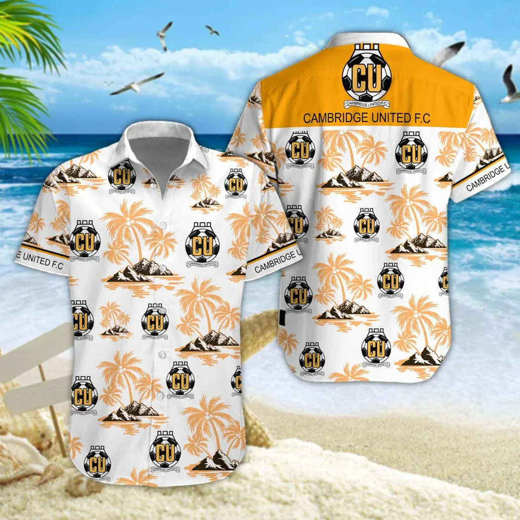 Cambridge United Hawaiian Shirt Style Classic Oversized Hawaiian