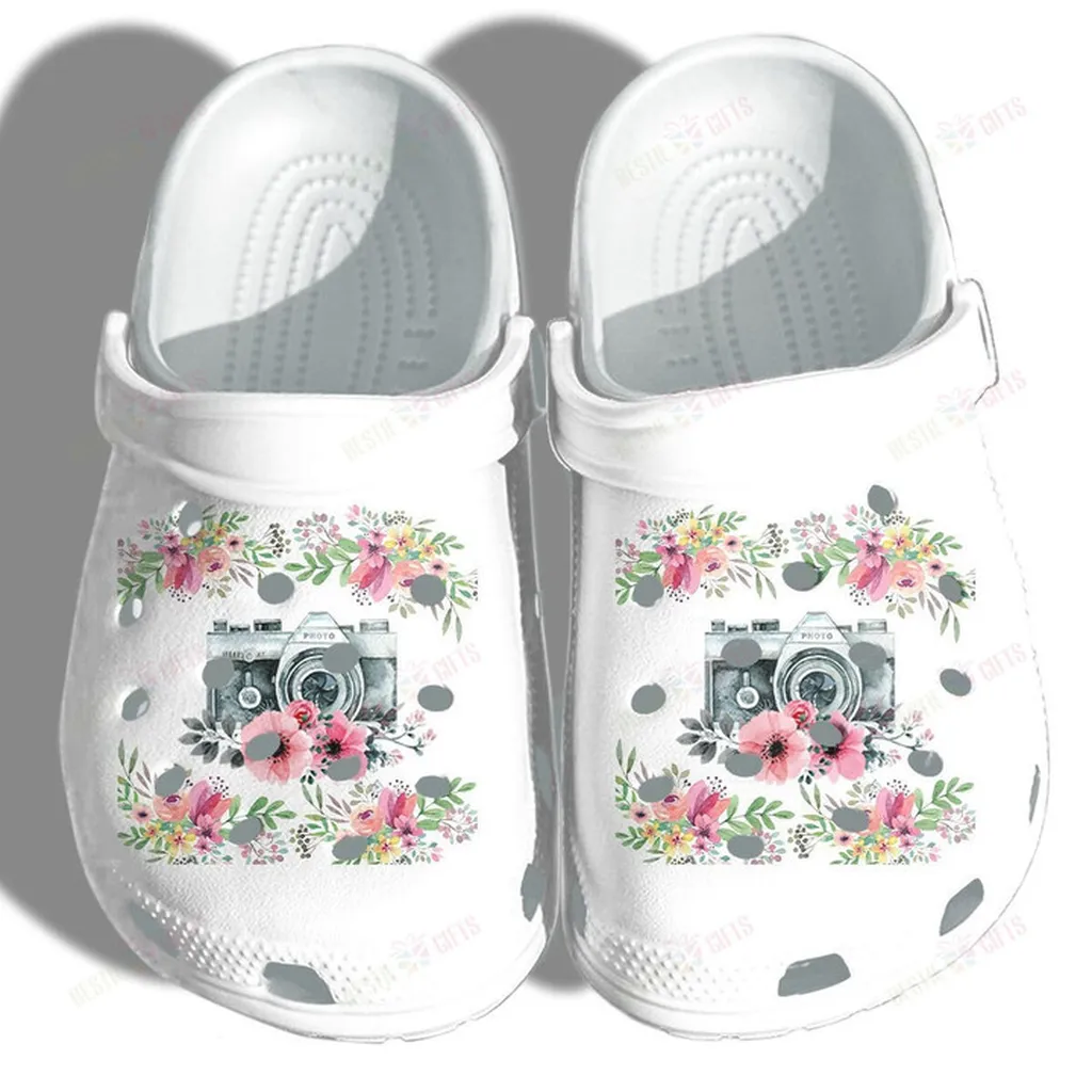 Camera Flower Photographer Crocs Classic Clogs