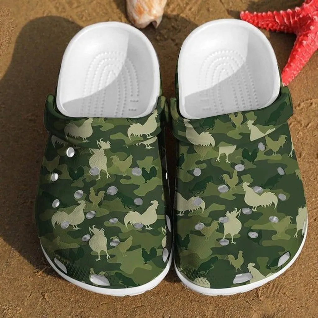 Camo Crocs Camo Chicken Crocs Rubber Crocs Clog