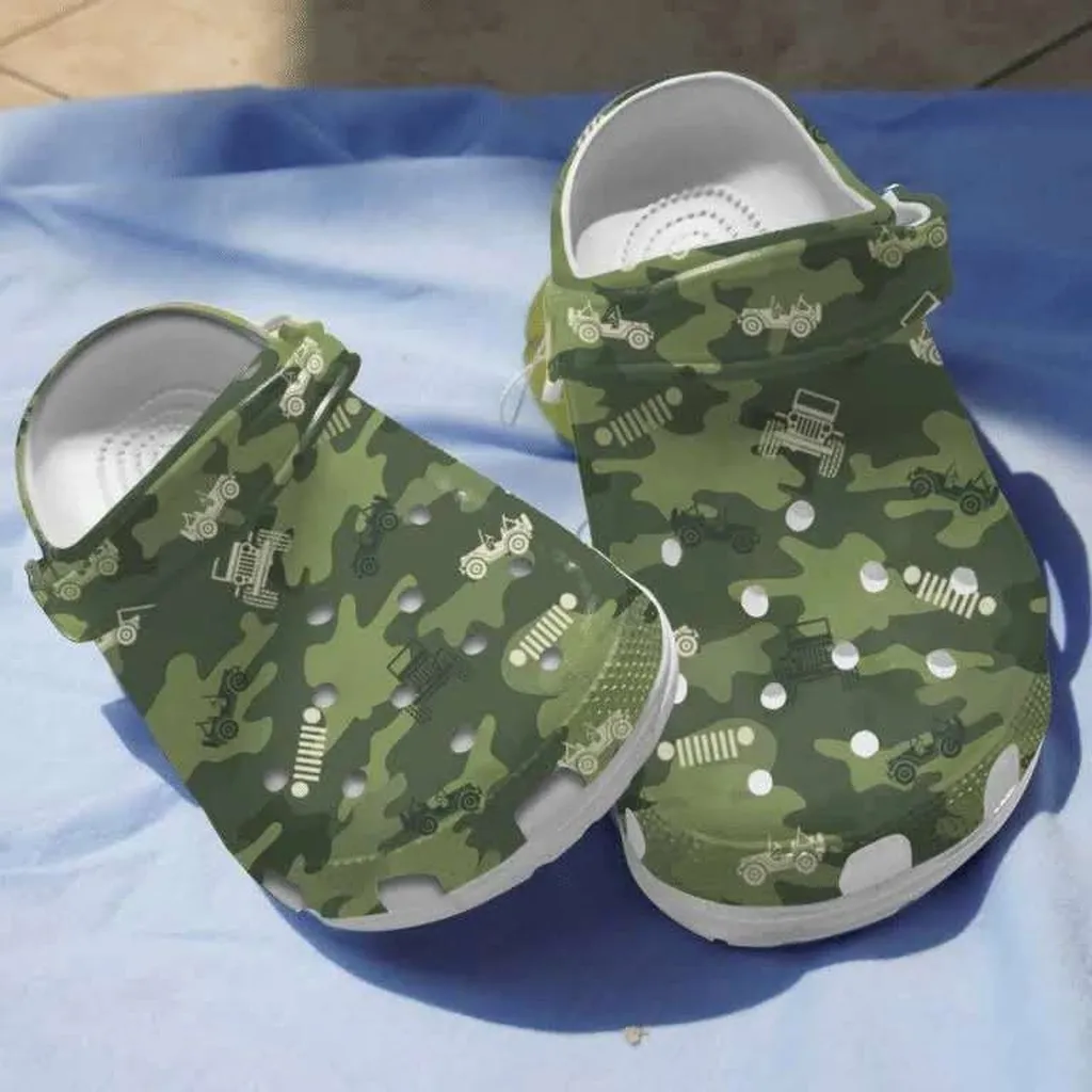 Camo Jeep Crocs Camouflage Crocband Clog