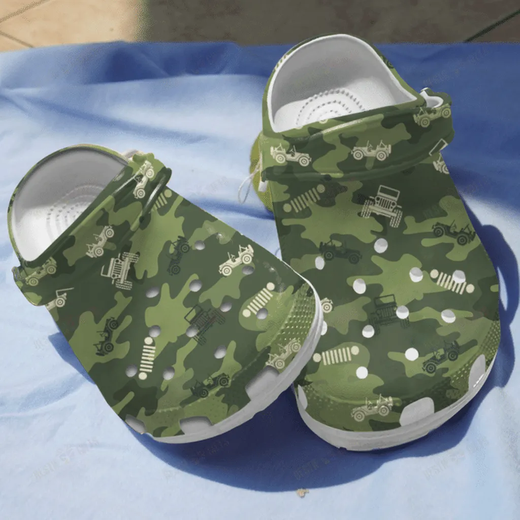 Camo Jeep Crocs Classic Clogs