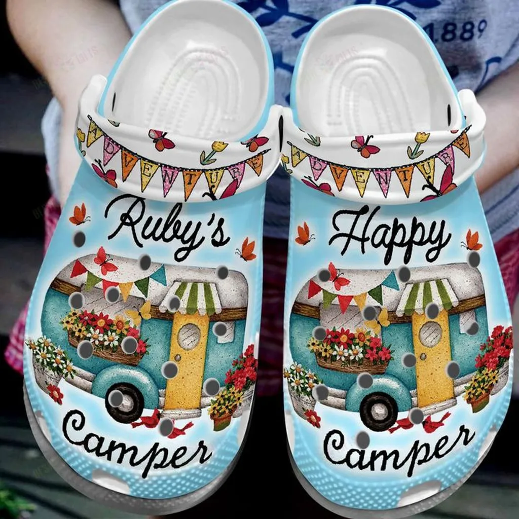 Camping 8 Colors Happy Camper Crocs Classic Clogs