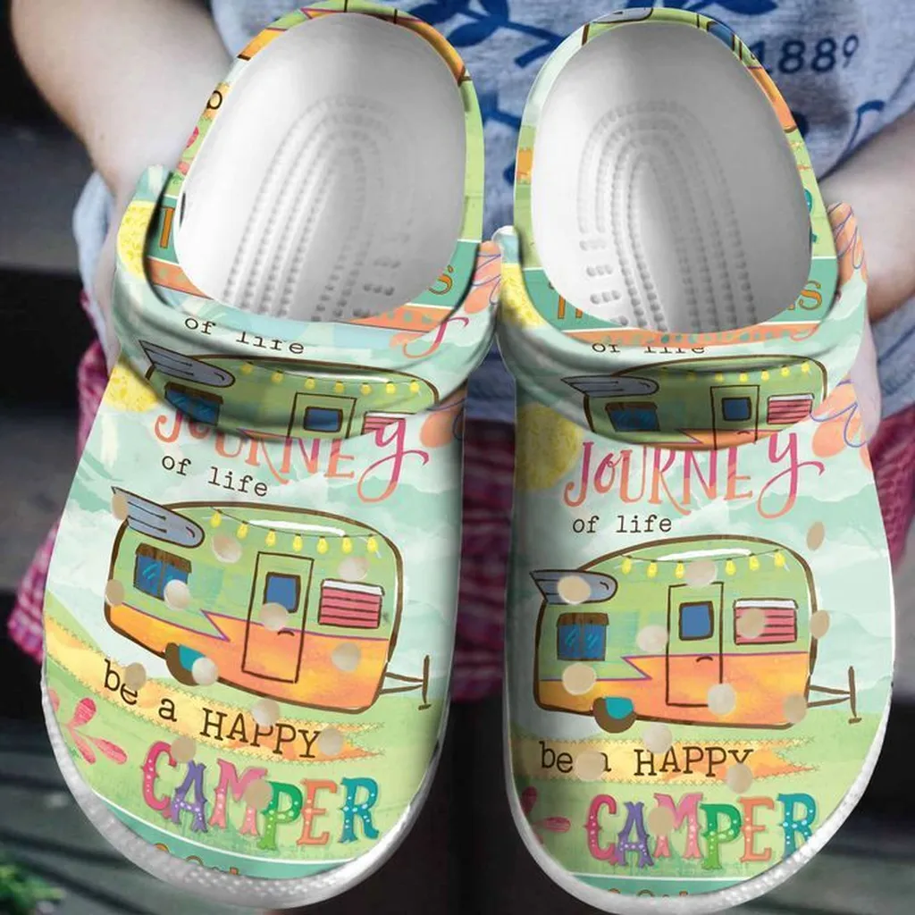 Camping Be Happy Camper Crocs Clog