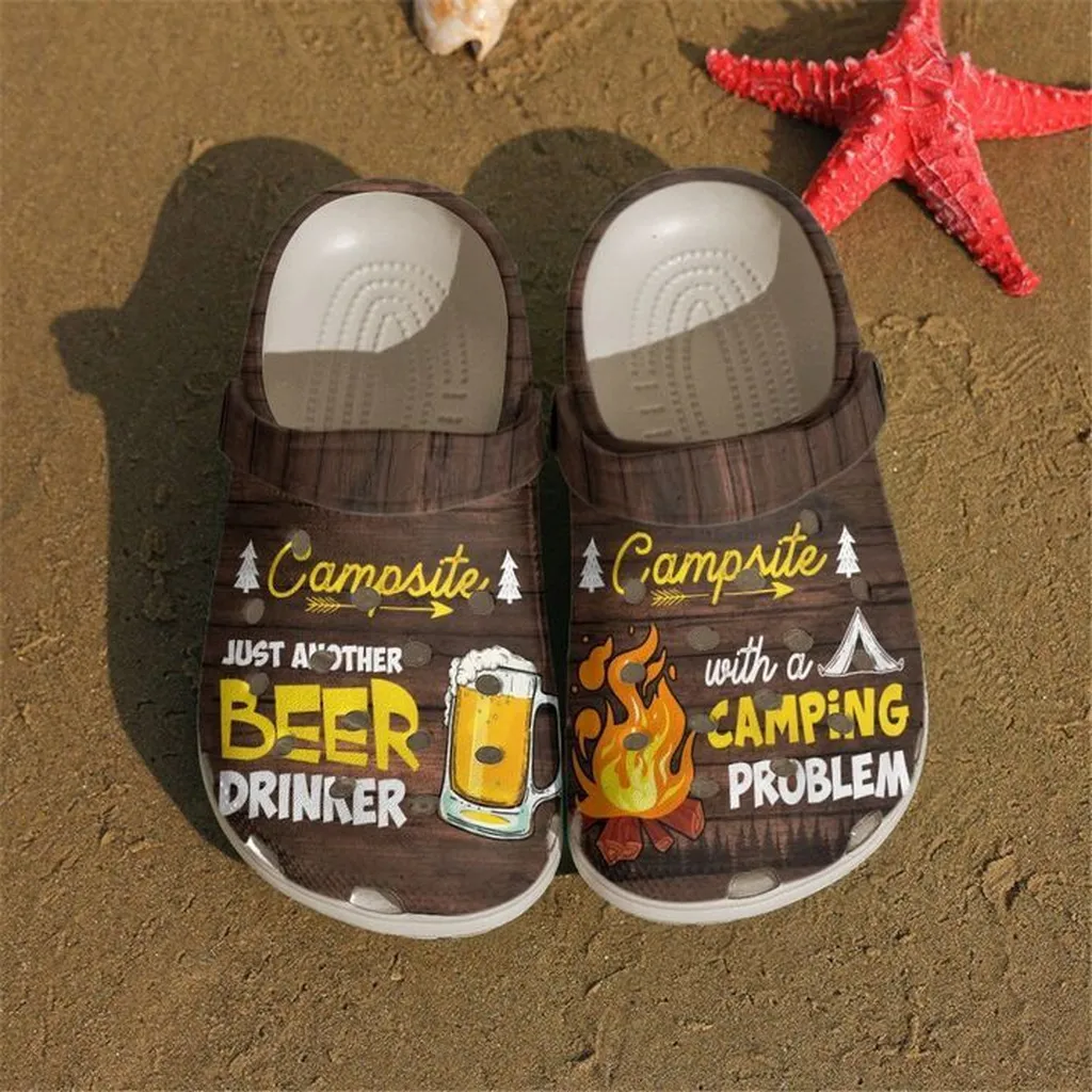 Camping Beer And Campfire Crocs Crocband Clog Comfortable For Mens Womens Classic Clog Water