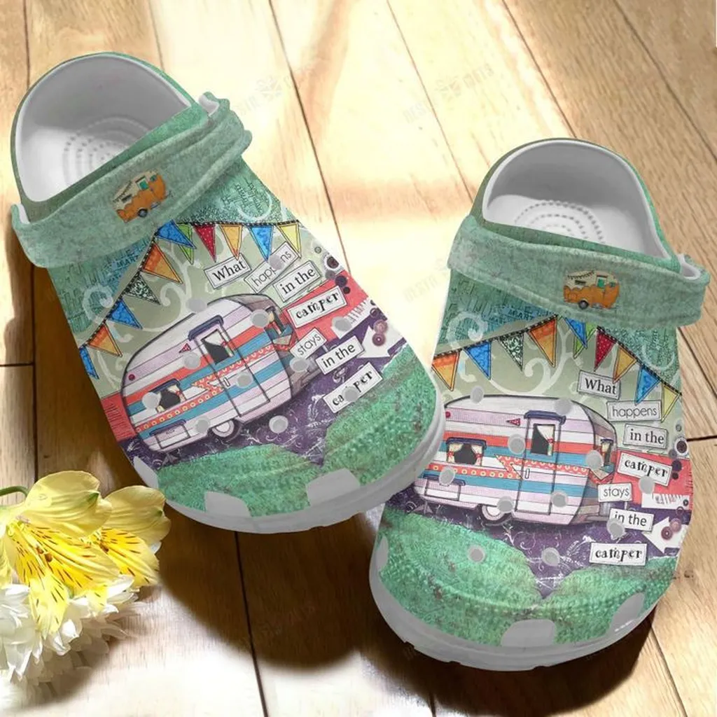 Camping Camper Business Crocs, Personalized Crocs Classic Clogs