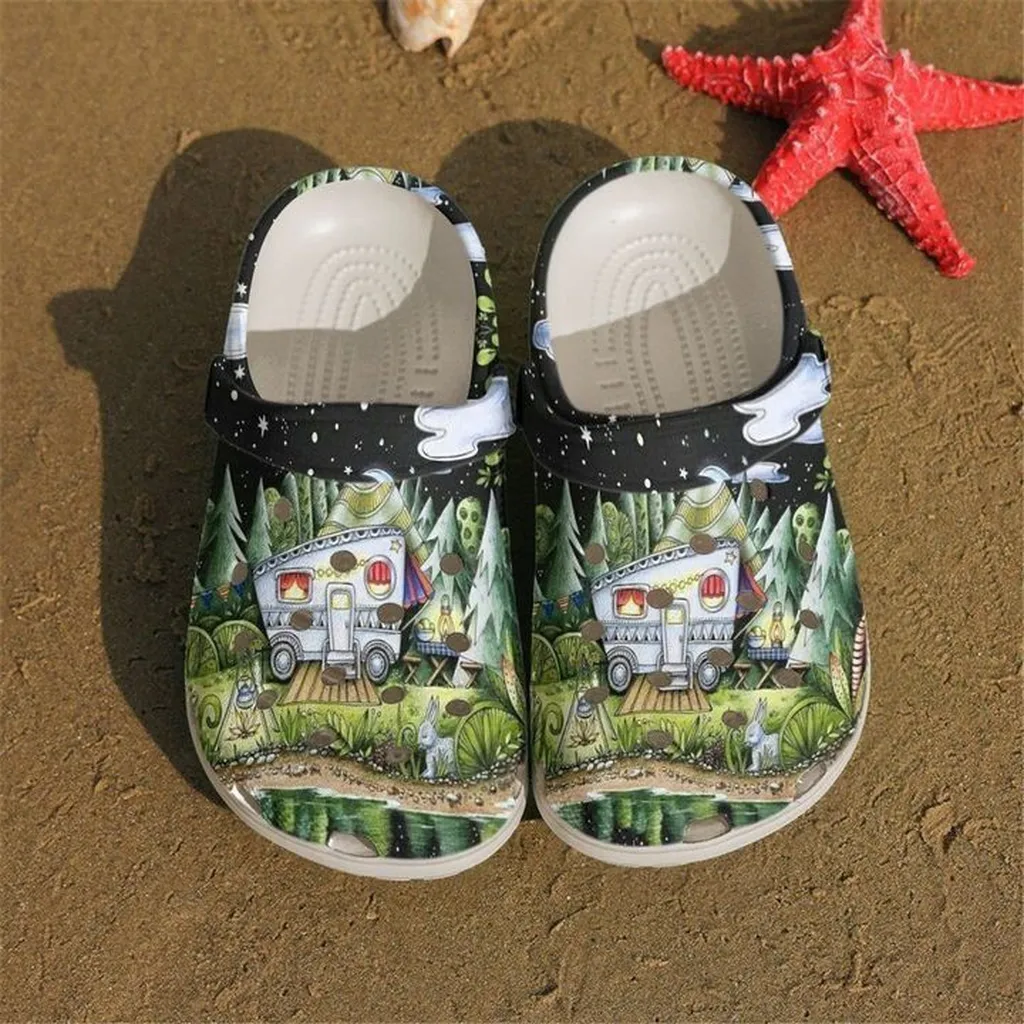 Camping Camper In The Night Crocs Classic Clogs