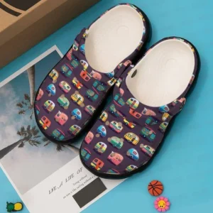 Camping Camper Van Car 15 Personalized Gift For Lover Rubber Crocs Clog