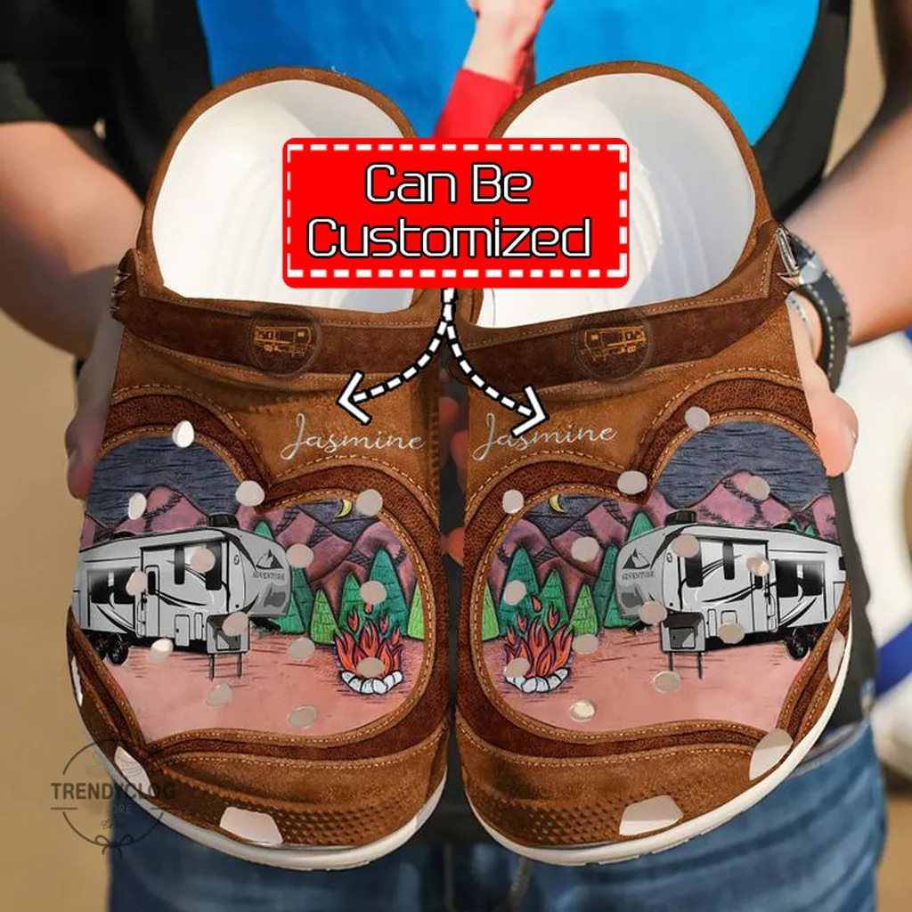 Camping Crocs Camping Personalized Love Clog