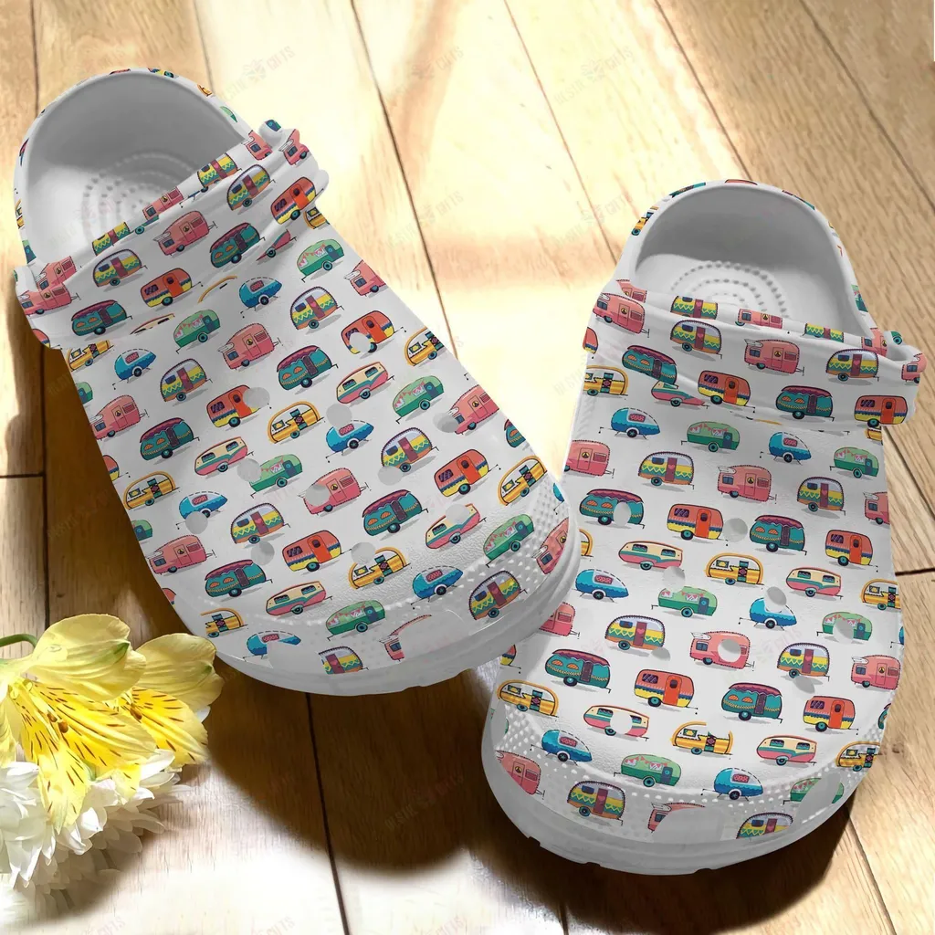 Camping Crocs Classic Clog Camping Life Pattern