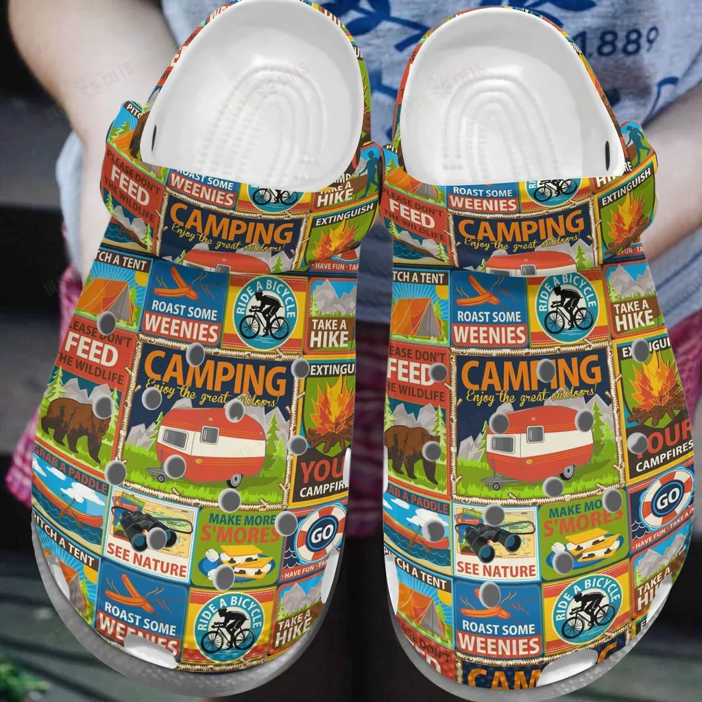 Camping Crocs Classic Clog Whitesole Enjoy The Great Outdoors