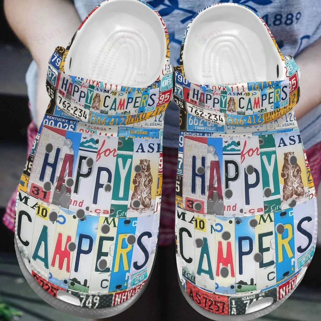 Camping Crocs Classic Clog Whitesole Happy Campers