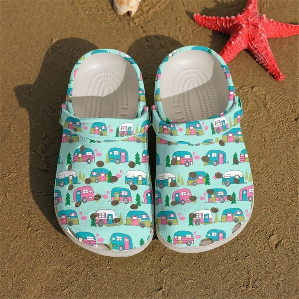 Camping Flamingo Crocs Clog