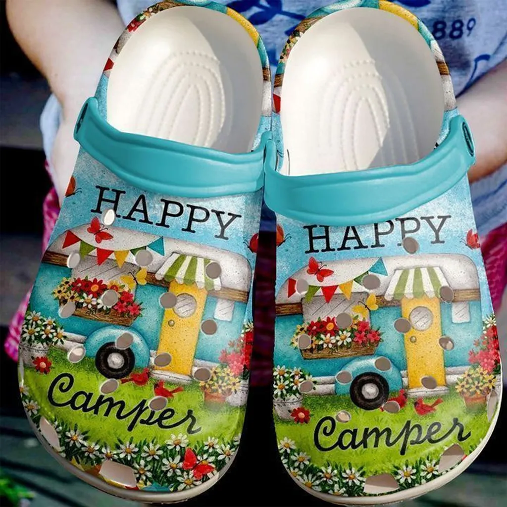 Camping Happy Camper Crocs Classic Clogs