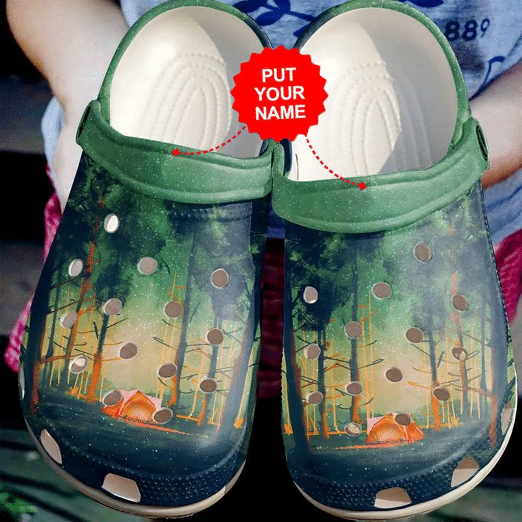 Camping In The Woods Crocs Clog