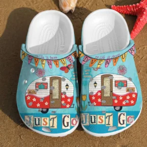 Camping Juts Go Summer Happy Camper Best For Men And Women Gift For Fan Classic Water Rubber Crocs Clog