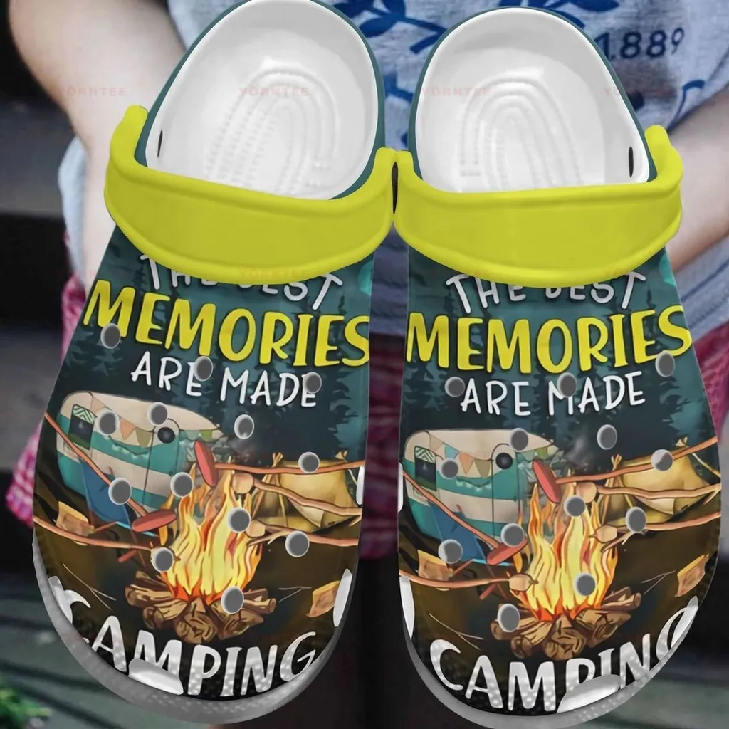 Camping Lovers The Best Memories Are Made Gift For Lover Rubber Crocs Clog