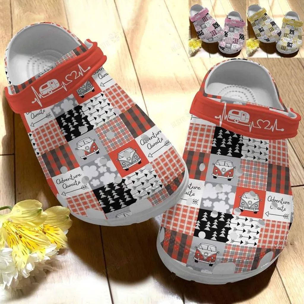 Camping Pattern Collection Crocs Classic Clogs