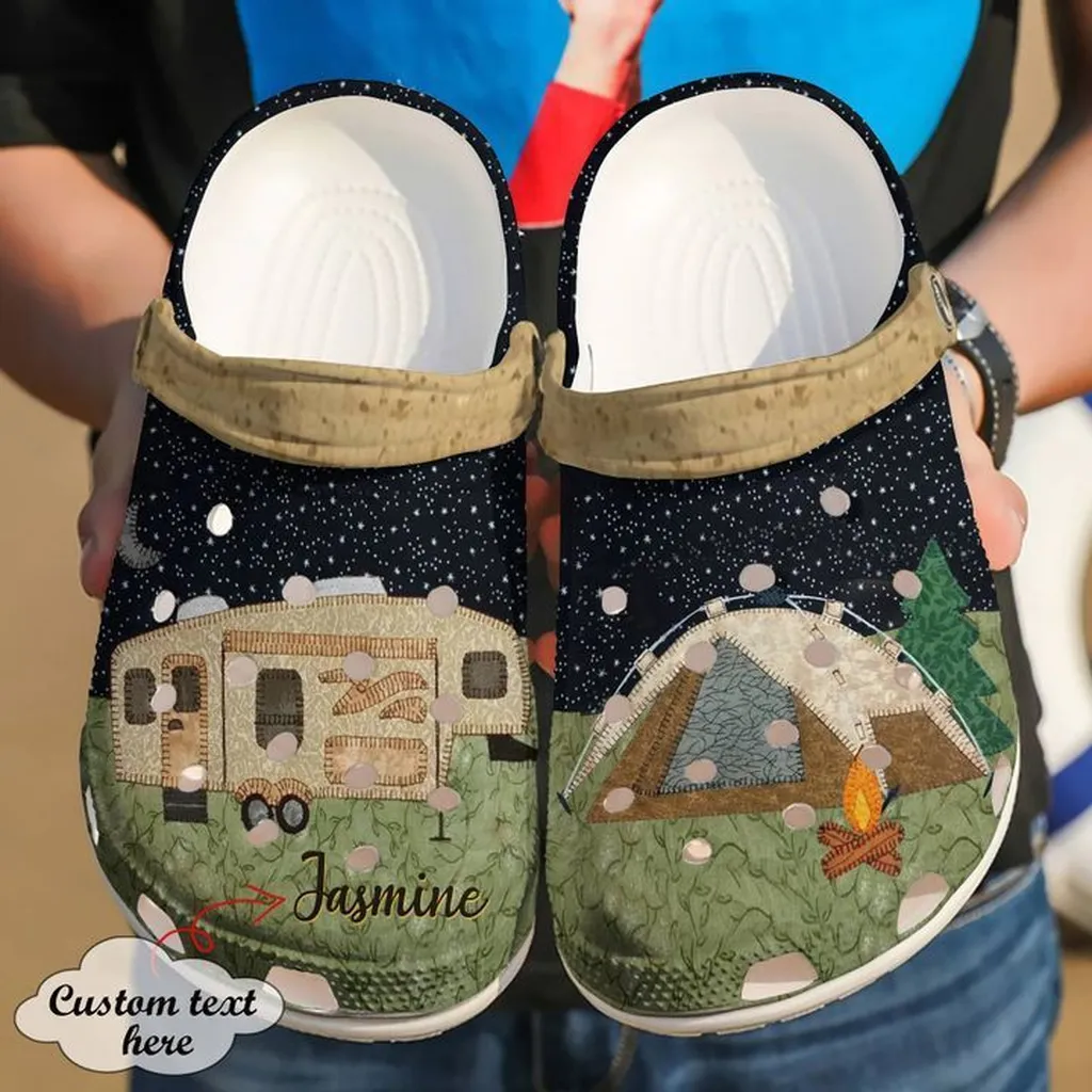 Camping Personalized Campfire V Crocs Clog