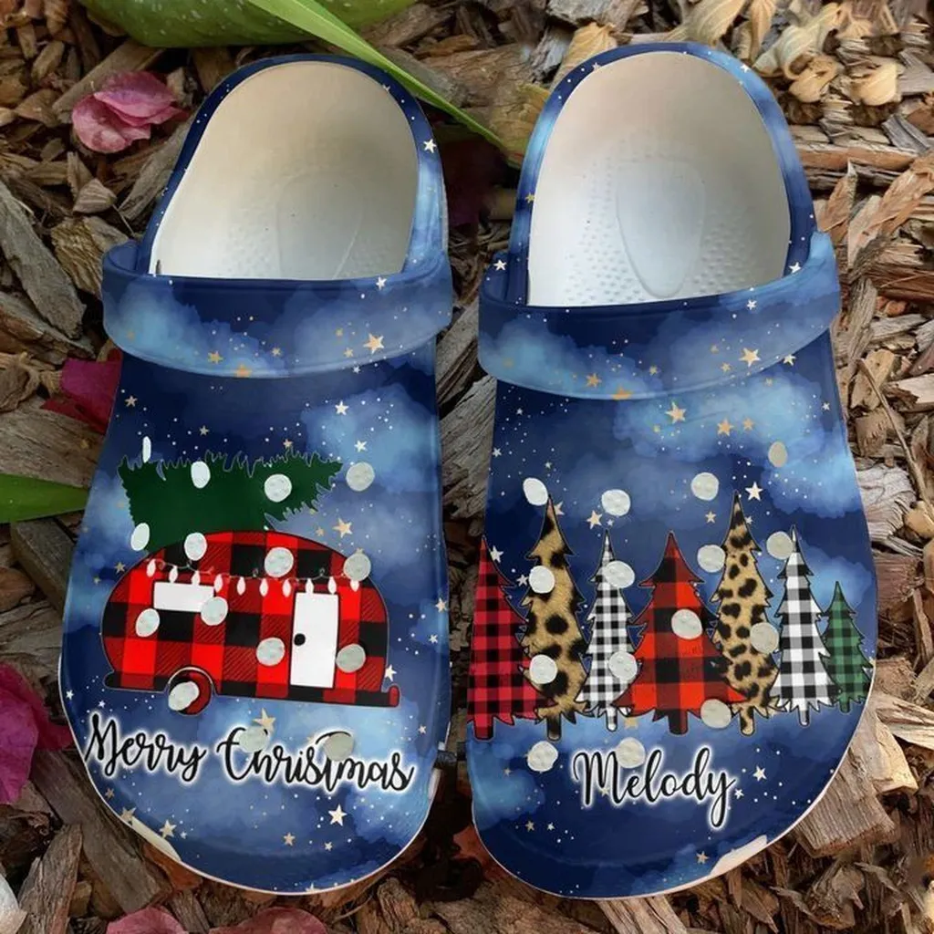 Camping Personalized Christmas Crocs Clog