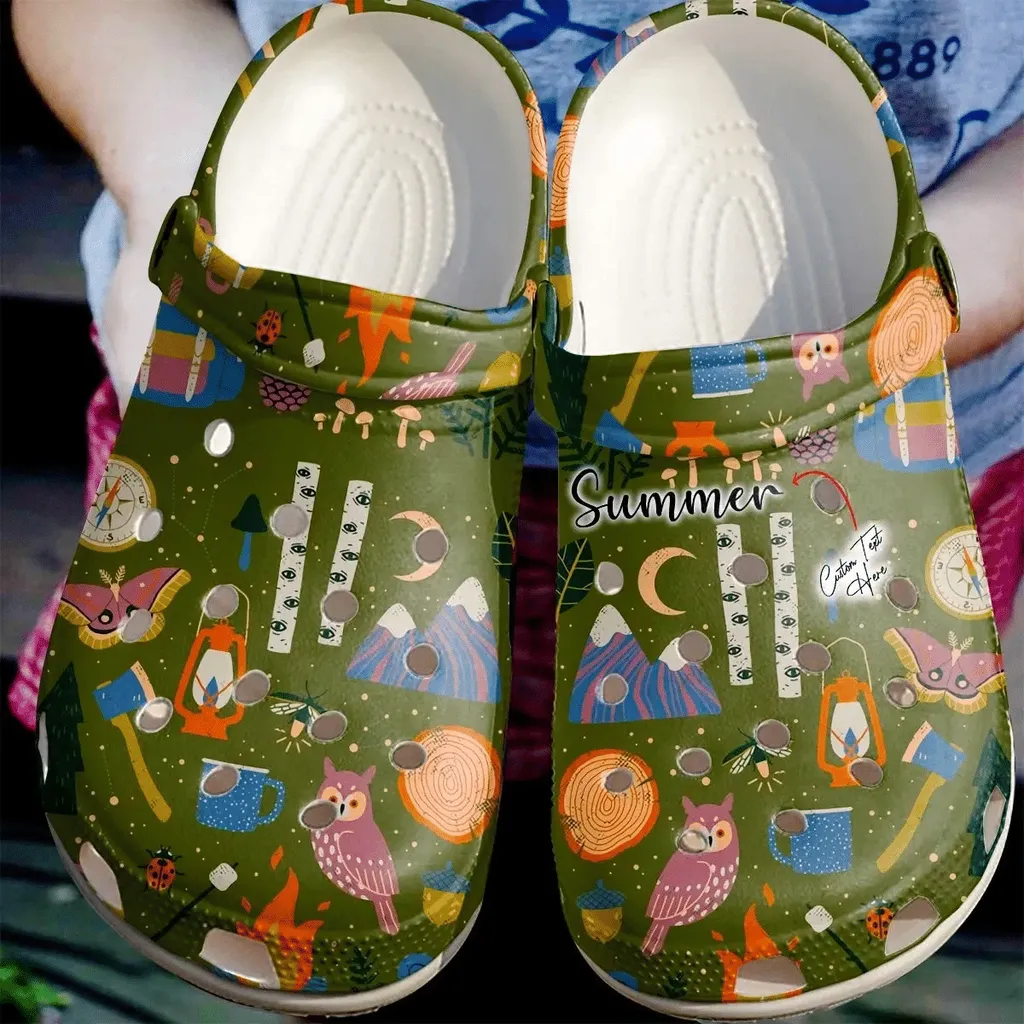 Camping Personalized Clog Custom Crocs Comfortablefashion Style Comfortable For Women Men Kid Print 3D Camping Night Pattern