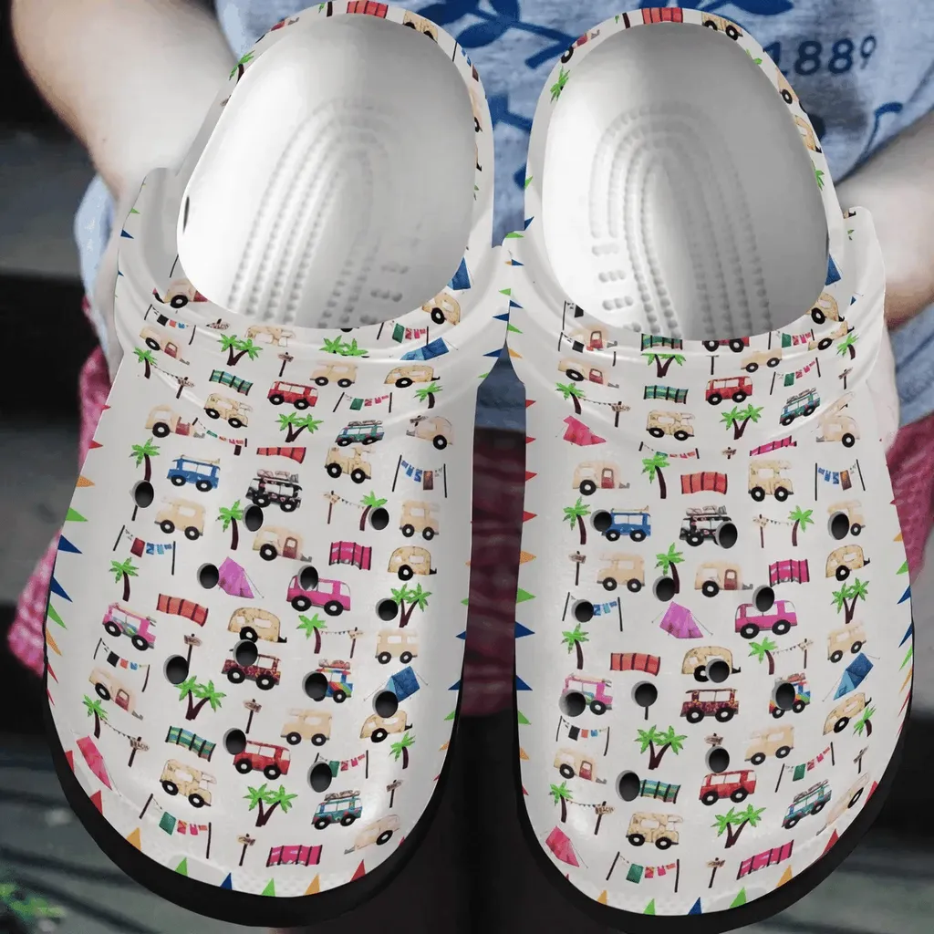 Camping Personalized Clog Custom Crocs Comfortablefashion Style Comfortable For Women Men Kid Print 3D Camping Pattern Art