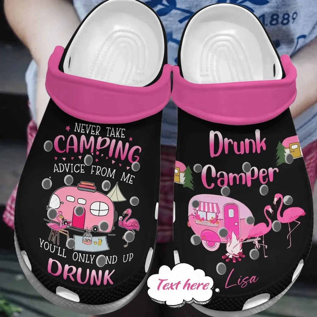 Camping Personalized Clog Custom Crocs Comfortablefashion Style Comfortable For Women Men Kid Print 3D Drunk Camper