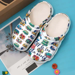 Camping Personalized Clog Custom Crocs Comfortablefashion Style Comfortable For Women Men Kid Print 3D Off To See The World