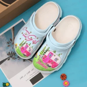 Camping Personalized Girl Crocs Classic Clogs