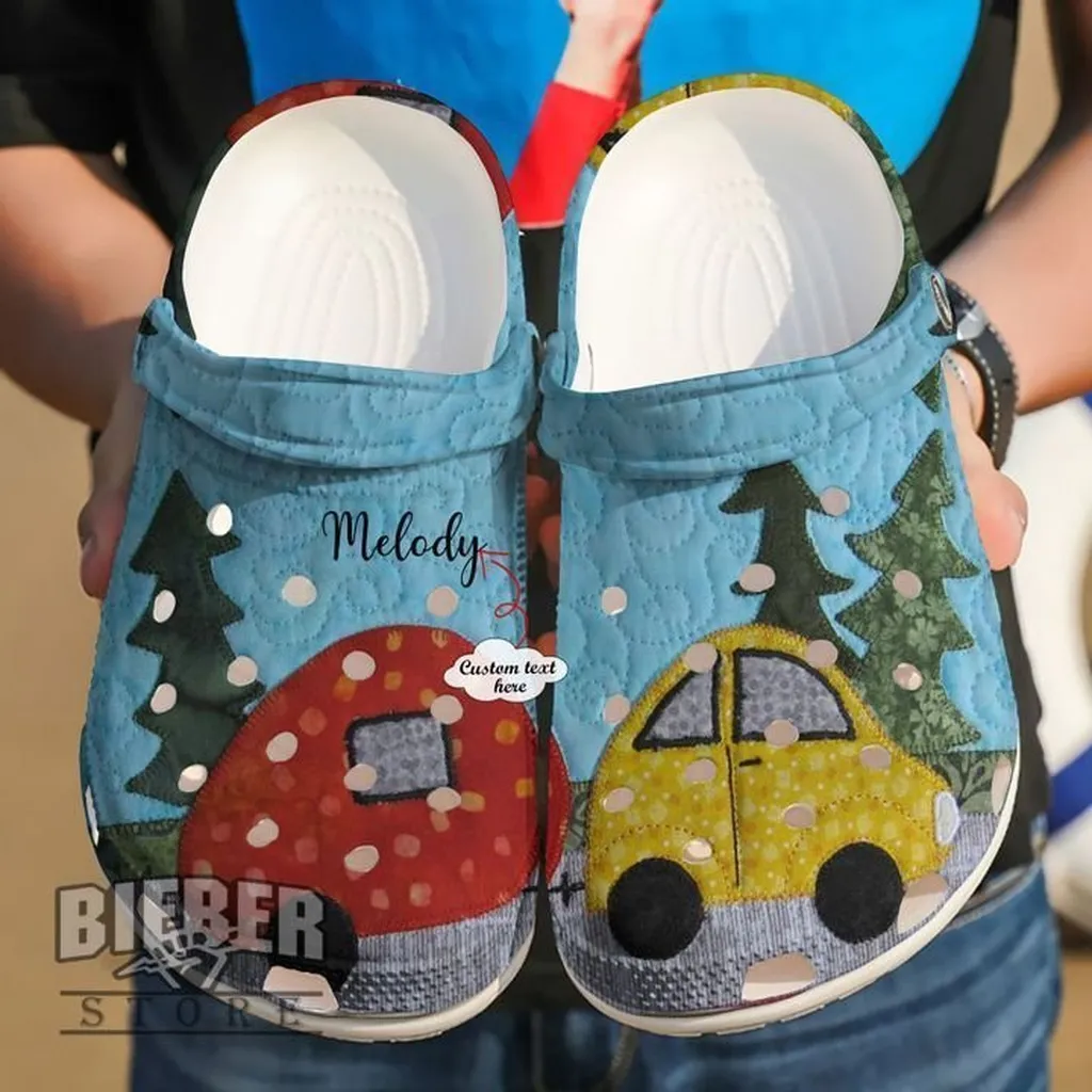 Camping Personalized The Road Trip Crocs Clog