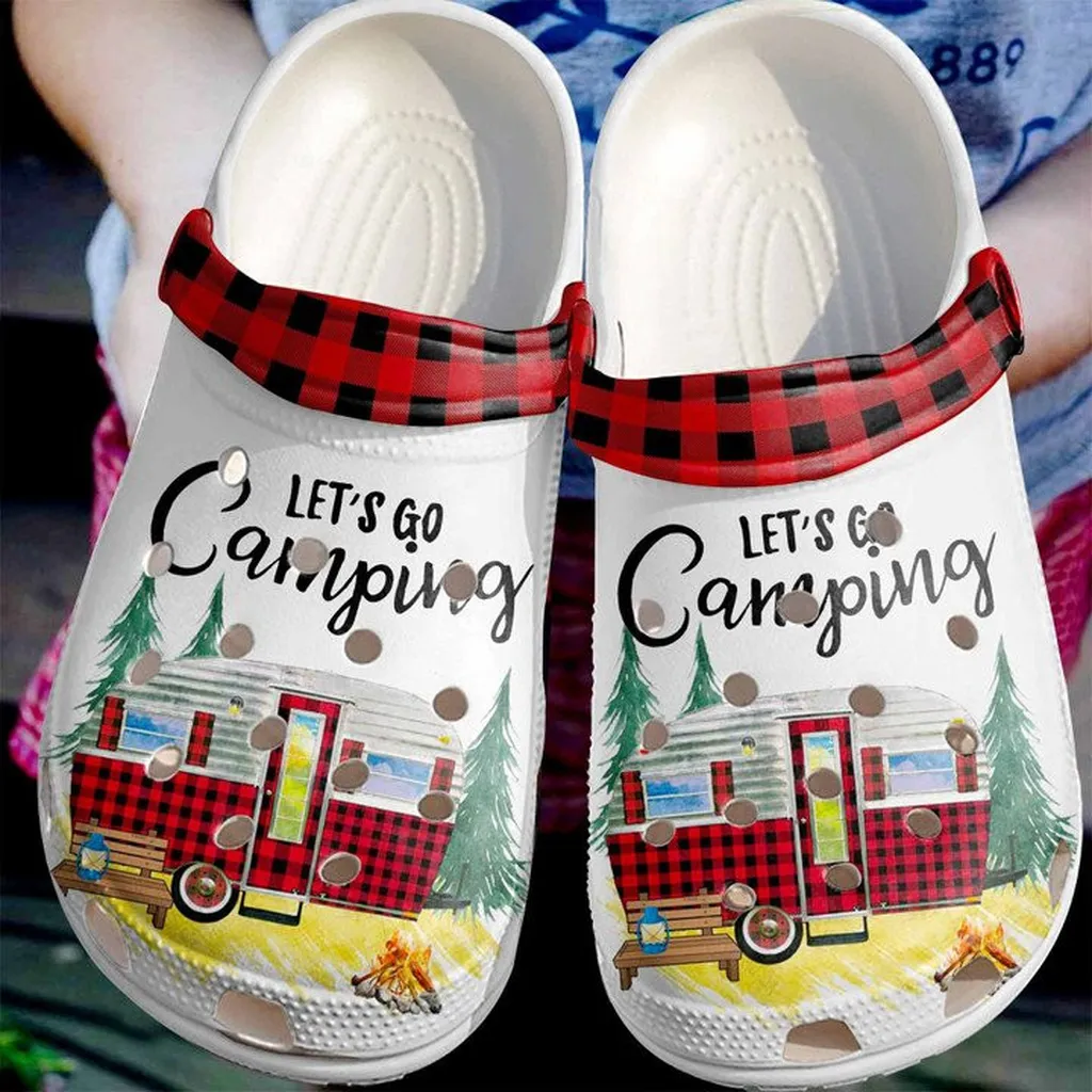 Camping Red Gingham Crocs Classic Clogs