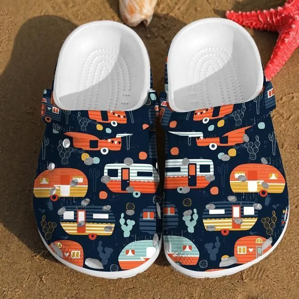 Camping Trailer Pattern Crocs Camping Crocs Summer Camping