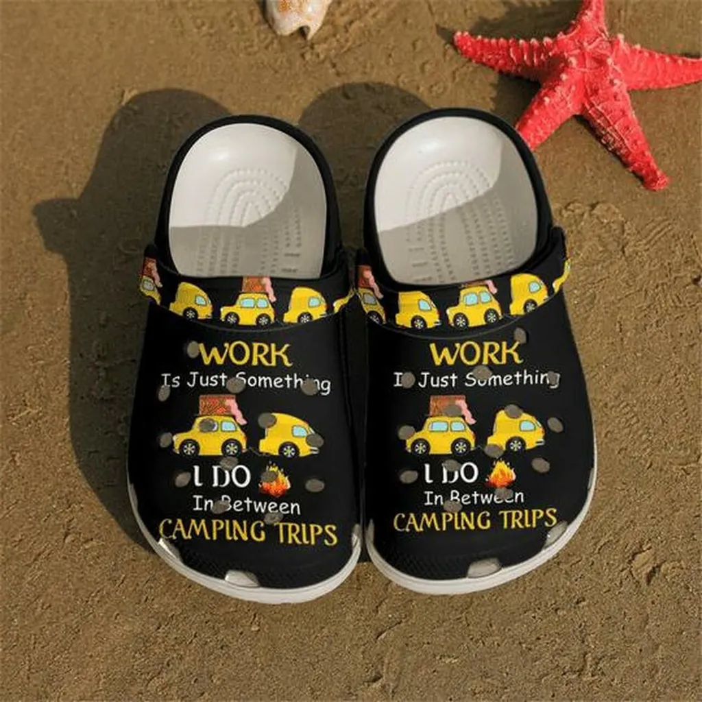 Camping Trips Work Camper Van Personalized 5 Gift For Lover Rubber Crocs Clog