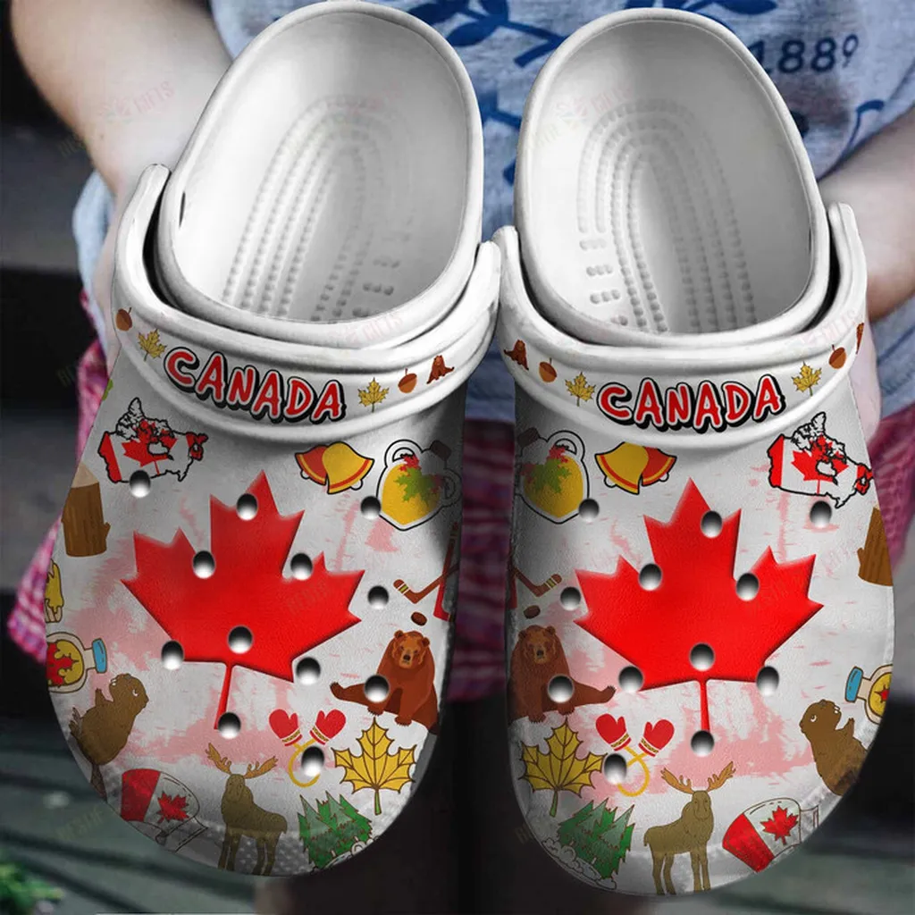 Canada Symbols Crocs Classic Clogs