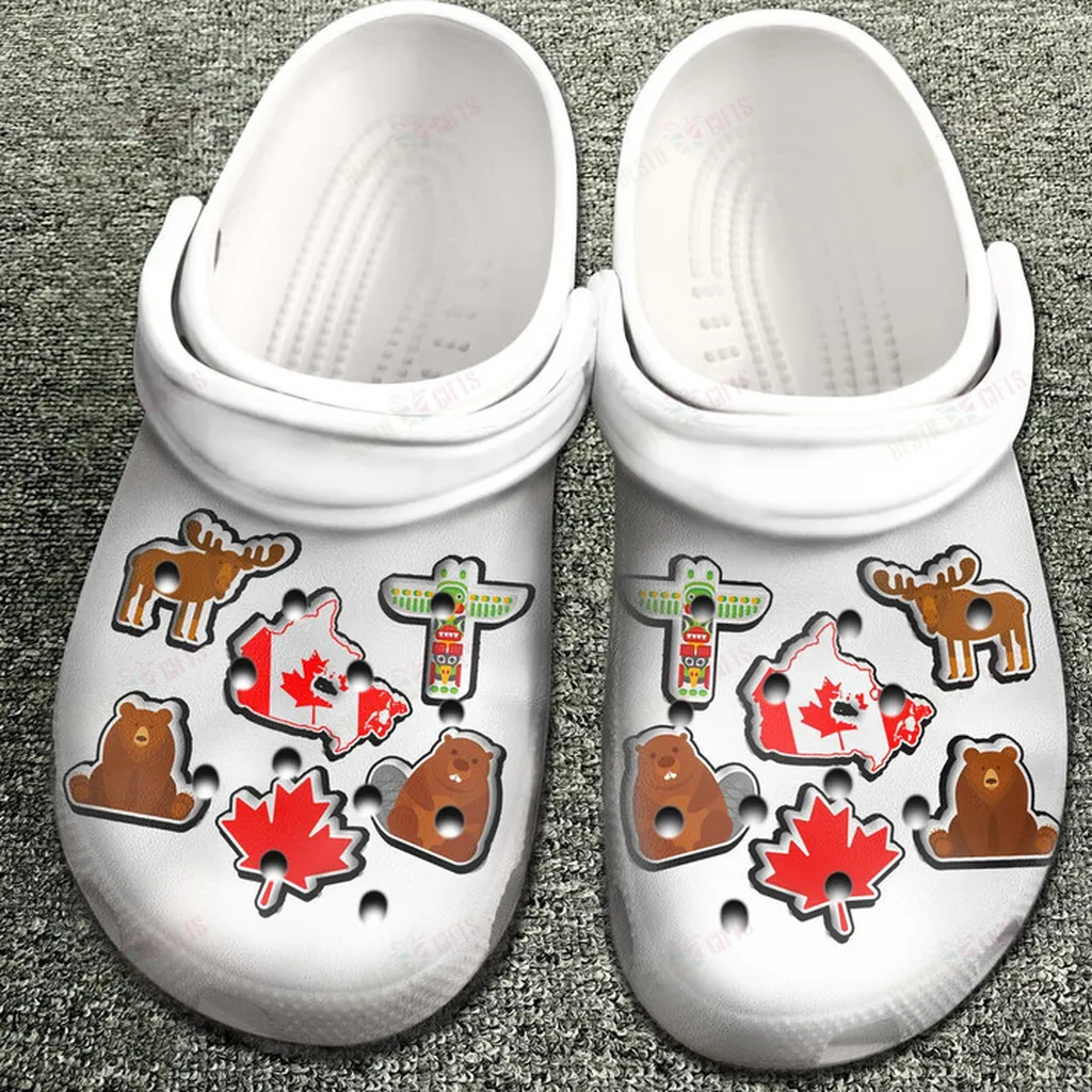 Canada With Symbols Crocs Classic Clogs