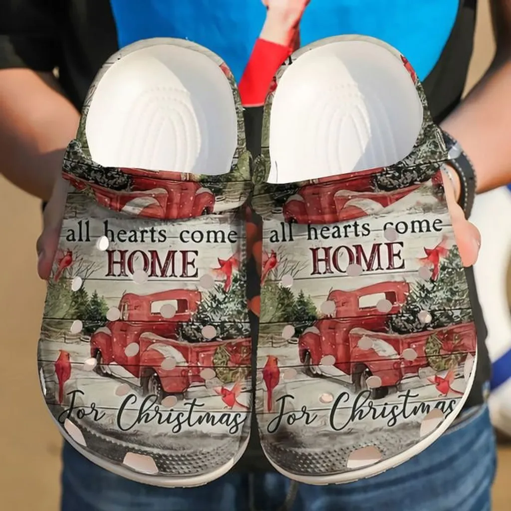 Cardinal All Hearts Come Home For Christmas Crocs Crocband Clog