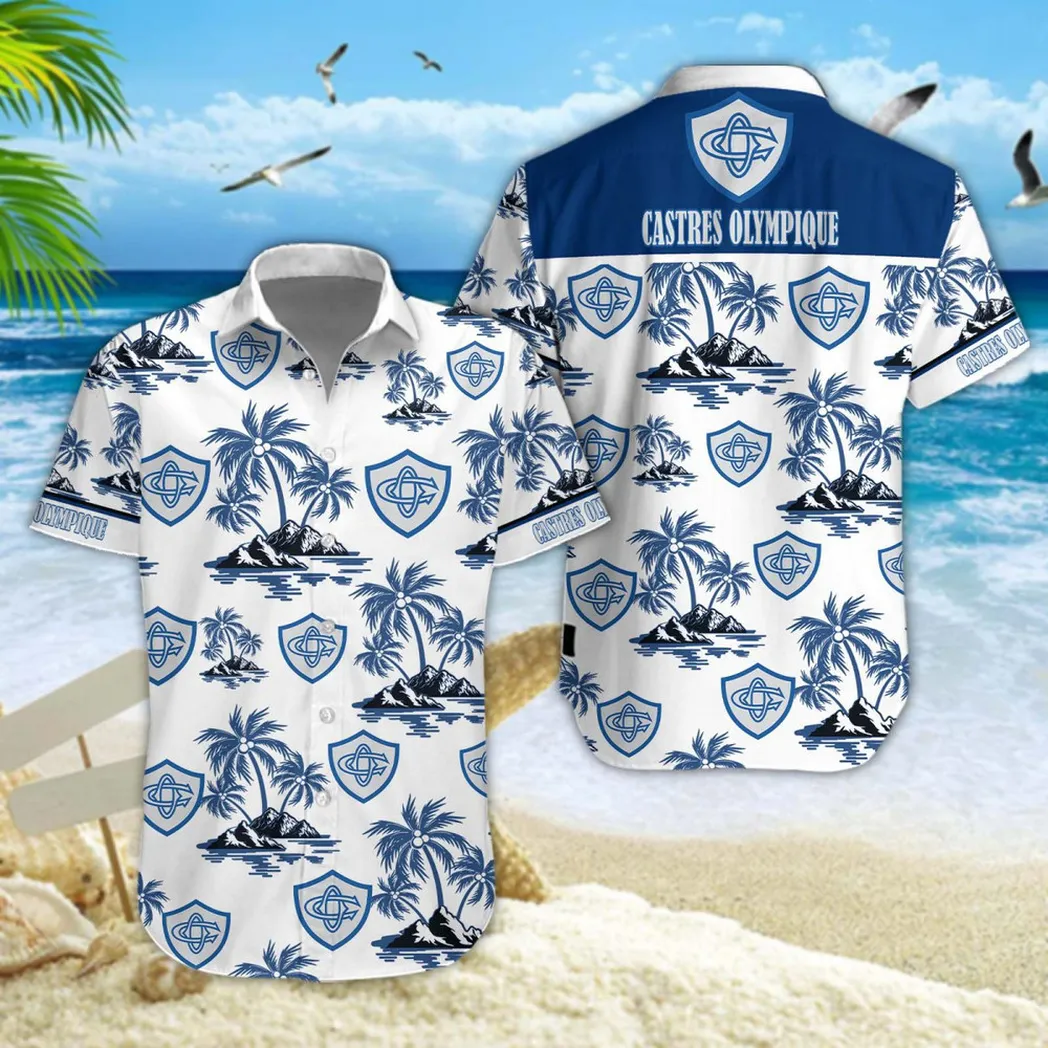 Castres Olympique Hawaiian Shirt Style Classic Oversized Hawaiian, Unisex Hawaiian Shirt