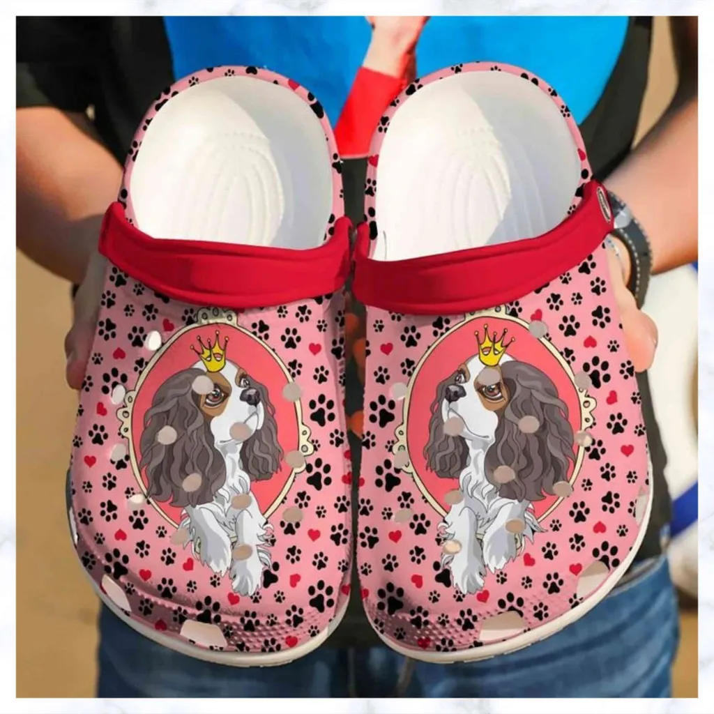 Cavalier King Charles Spaniel Cute For Mens And Womens Rubber Crocs Clog