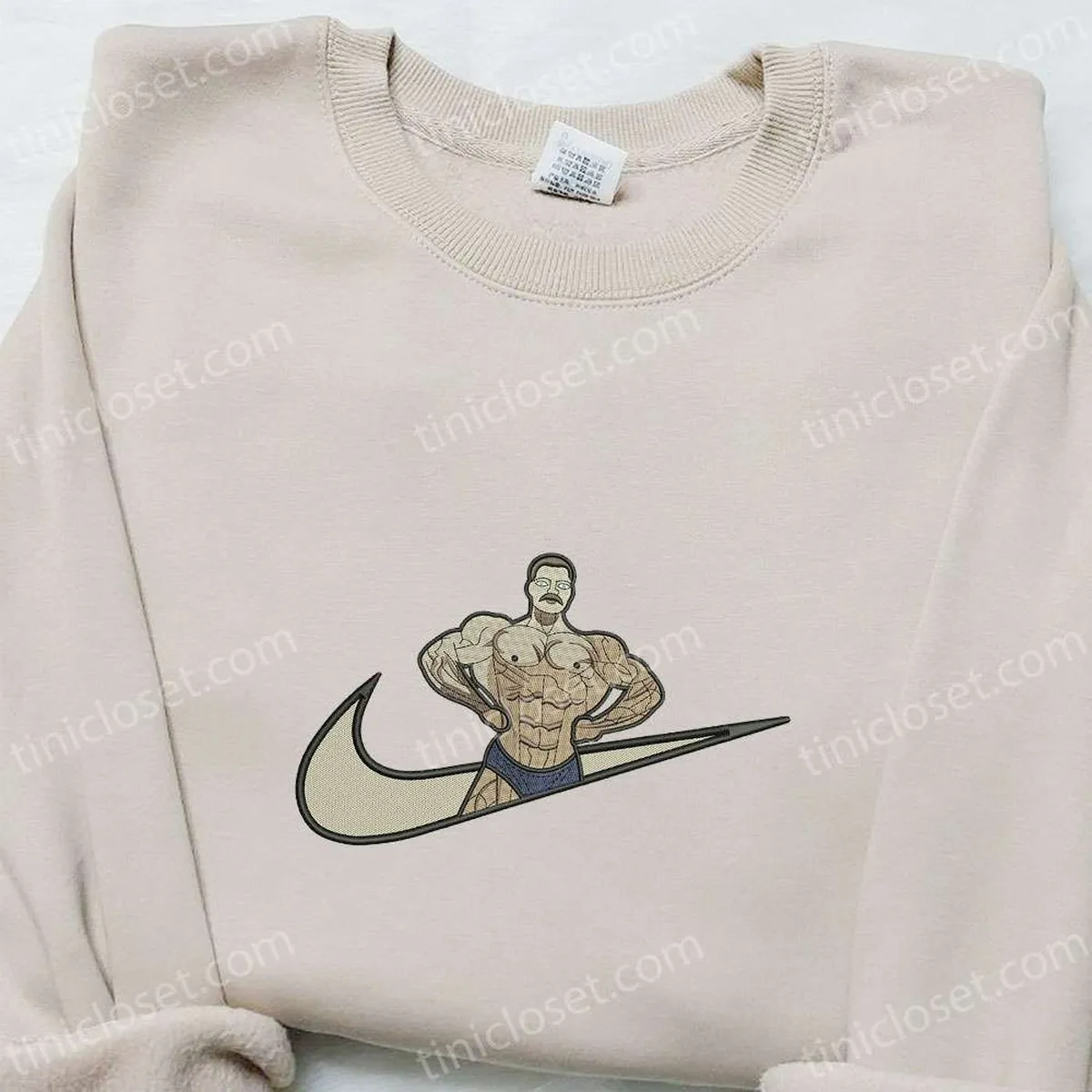 CBUM Body-Builder x Nike Swoosh Embroidered Shirt, Sports Embroidered Hoodie, Celebrity Embroidered Sweatshirt