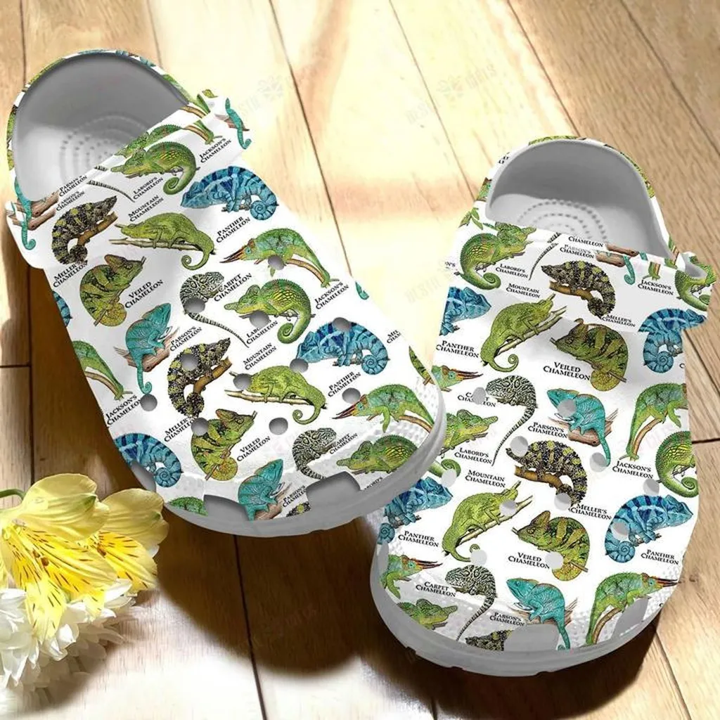 Chameleons Of The World Crocs, Personalized Crocs Classic Clogs