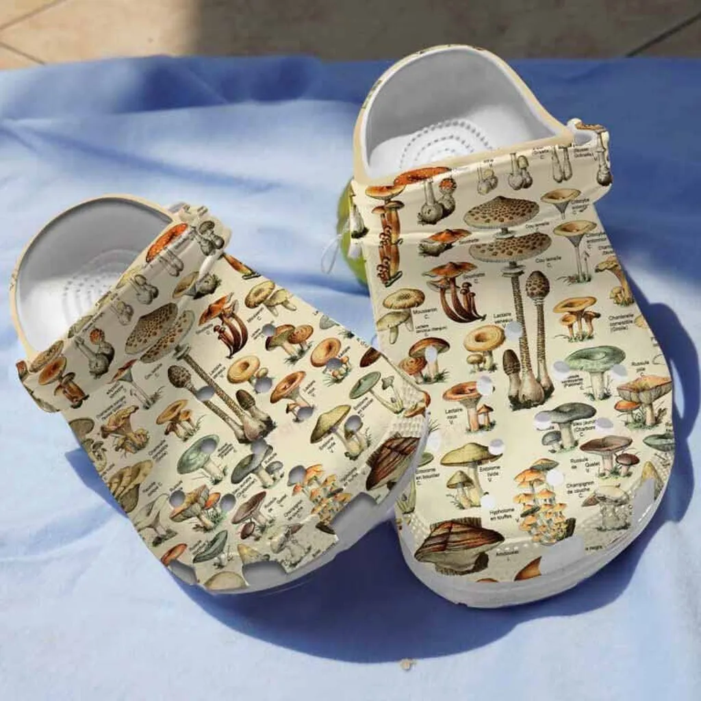 Champignon Mushroom Vintage Camping Clogs Crocs